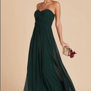Birdy Grey Strapless Dark Green Gown